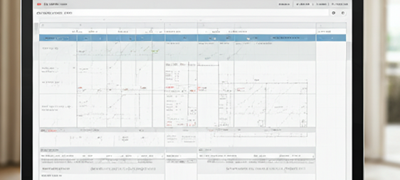 App interface displaying data metrics and analytics on the screen for user analysis