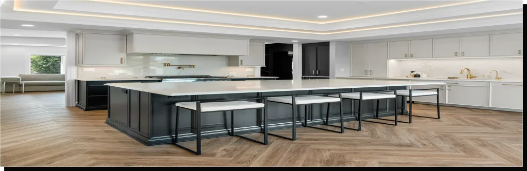 Modern kitchen with a large island